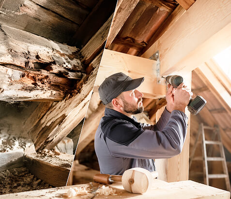 Dach Heilig's Blechle Holzschäden und schwache Konstruktionen Dach Heilig's Blechle Holzschäden und schwache Konstruktionen